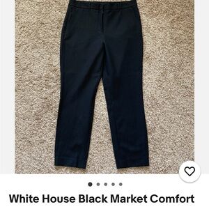 White House Black Market Black Slim Trousers